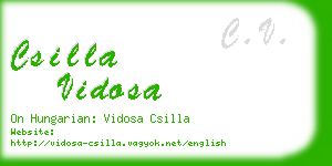 csilla vidosa business card